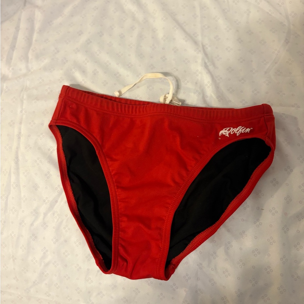 Women’s Red Lifeguard Swim Briefs